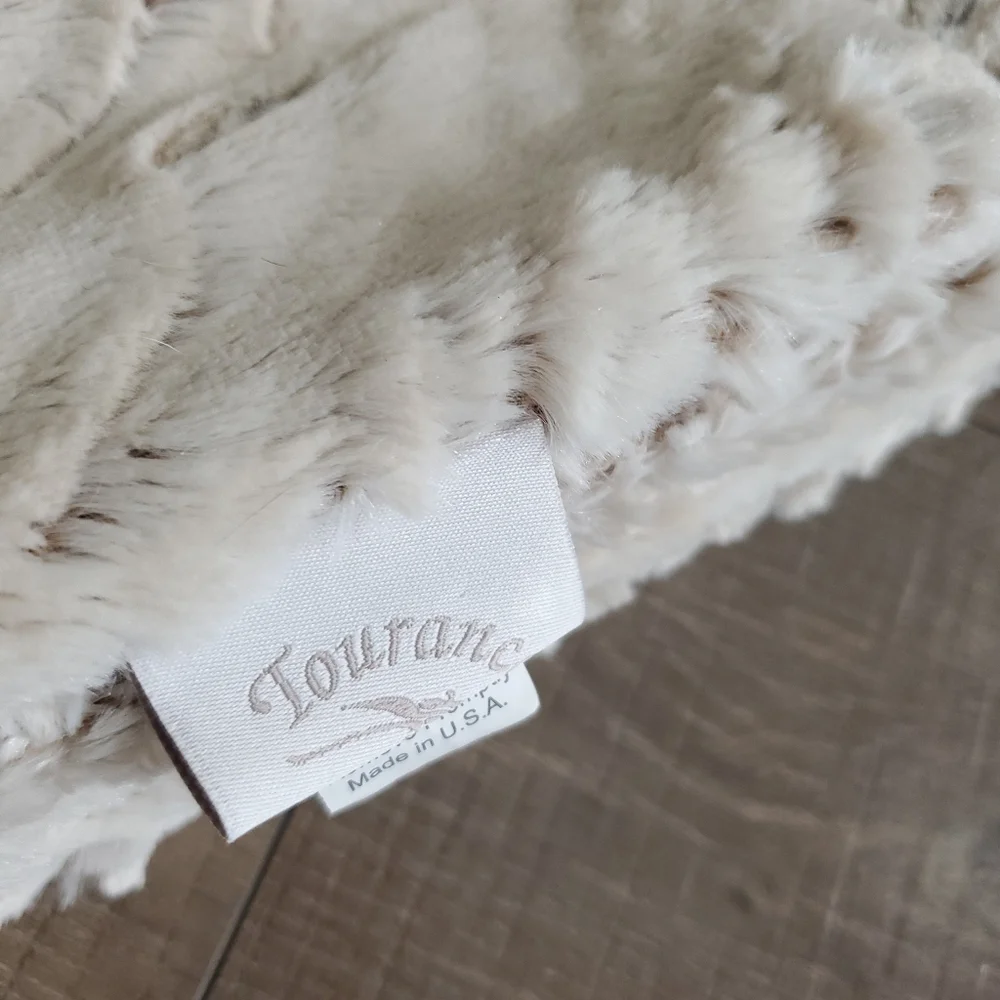 Tourance Faux Fur Soft Cozy Cream Scarf Women's